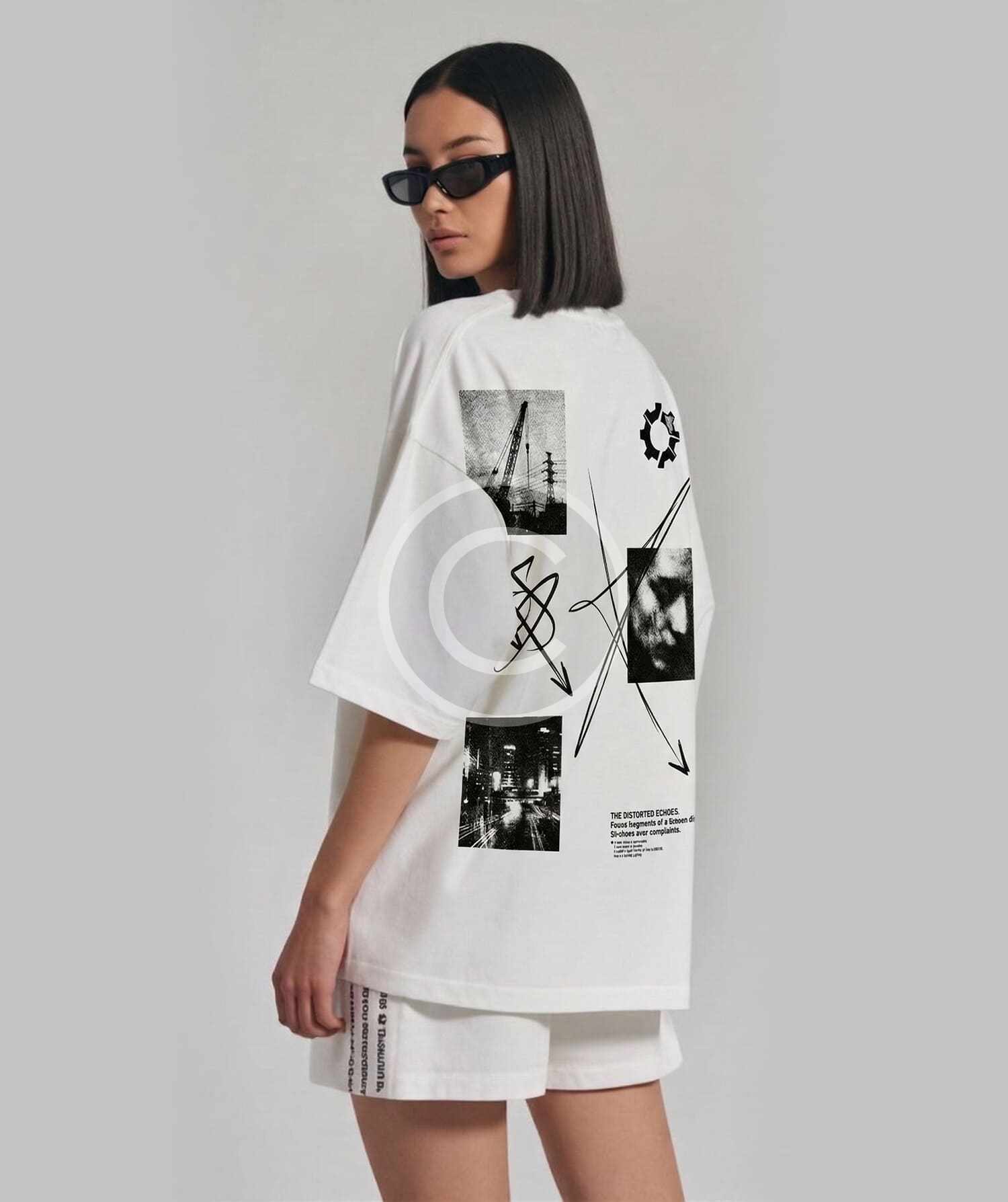 Distorted echoes art tee - Image 2